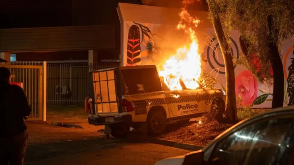 Unrest grips Australian town after arrest of man over girl’s murder