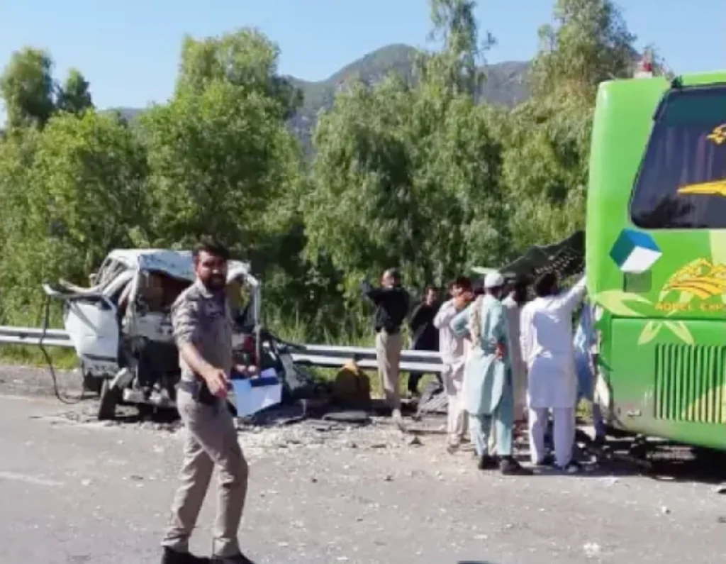 17 dead, 10 injured in Pakistan as van hits parked bus