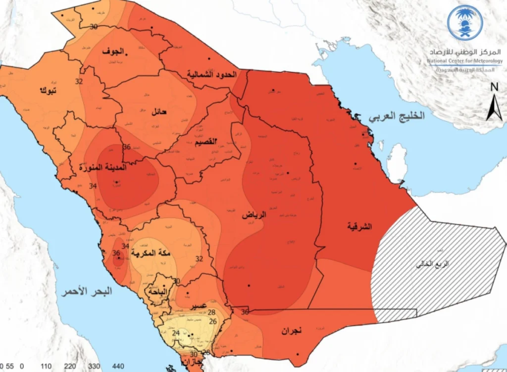 July Is Saudi Arabia’s hottest month: What 40 years of climate data reveals