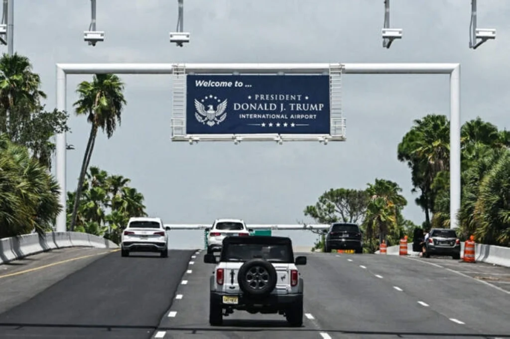 Florida’s Palm Beach airport renamed in latest push to expand Trump brand