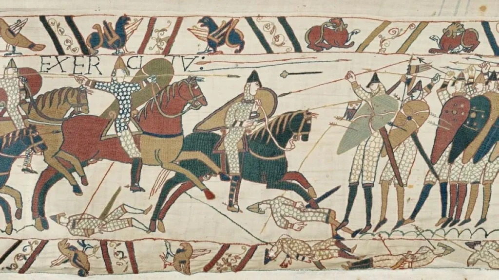 Bayeux Tapestry returns to Britain for first time in nearly 1,000 years under tight security